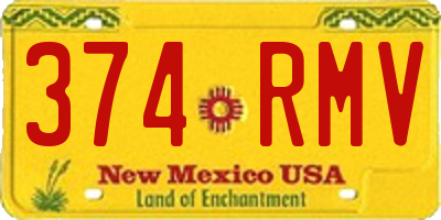 NM license plate 374RMV
