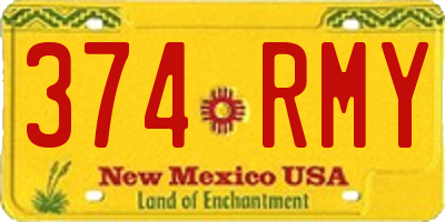 NM license plate 374RMY