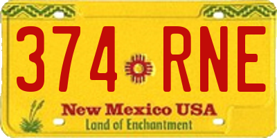 NM license plate 374RNE