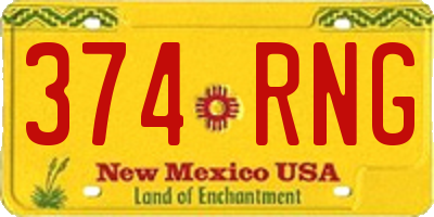 NM license plate 374RNG
