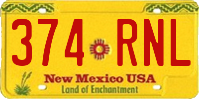 NM license plate 374RNL