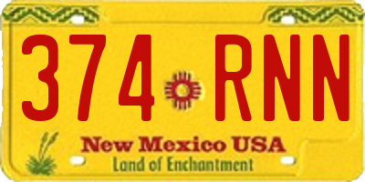 NM license plate 374RNN