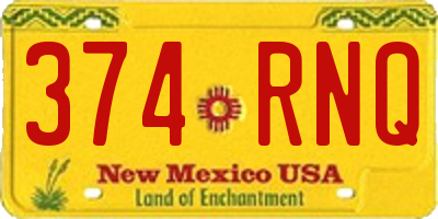 NM license plate 374RNQ