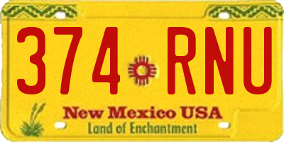 NM license plate 374RNU