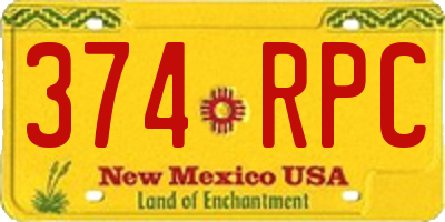 NM license plate 374RPC