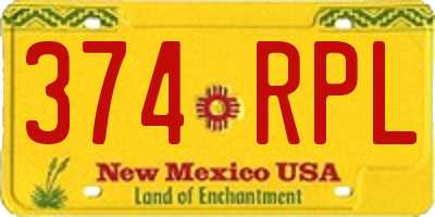 NM license plate 374RPL