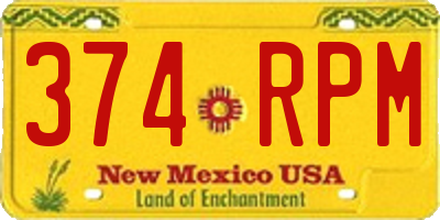 NM license plate 374RPM