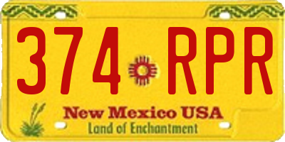 NM license plate 374RPR