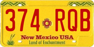 NM license plate 374RQB