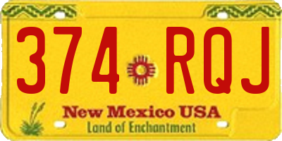 NM license plate 374RQJ