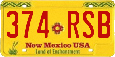 NM license plate 374RSB