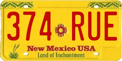 NM license plate 374RUE