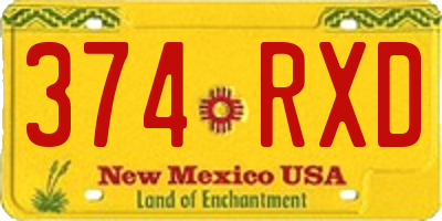NM license plate 374RXD