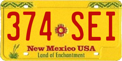 NM license plate 374SEI