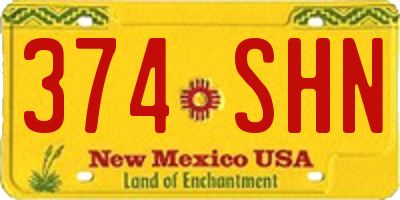 NM license plate 374SHN