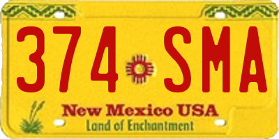 NM license plate 374SMA