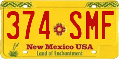 NM license plate 374SMF