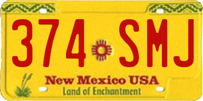 NM license plate 374SMJ