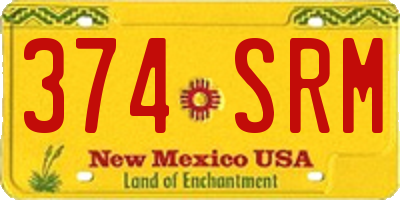NM license plate 374SRM