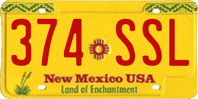NM license plate 374SSL