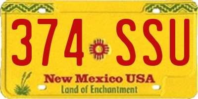 NM license plate 374SSU
