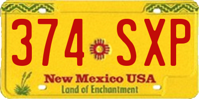 NM license plate 374SXP