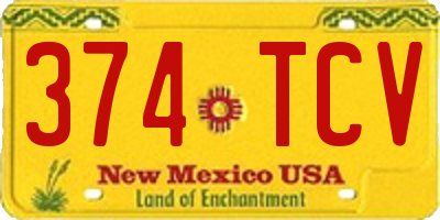 NM license plate 374TCV