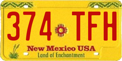 NM license plate 374TFH