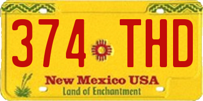 NM license plate 374THD