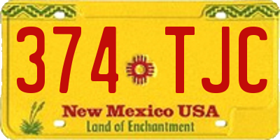 NM license plate 374TJC