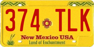 NM license plate 374TLK