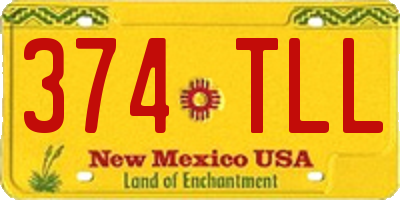 NM license plate 374TLL