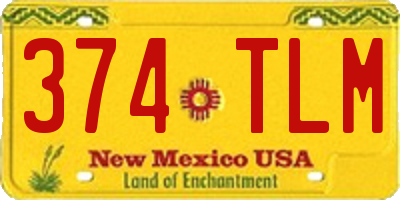 NM license plate 374TLM