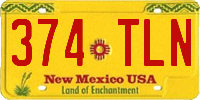 NM license plate 374TLN