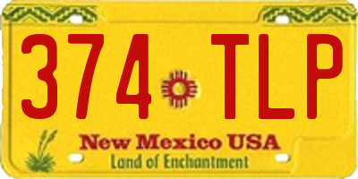 NM license plate 374TLP