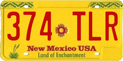 NM license plate 374TLR