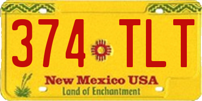 NM license plate 374TLT