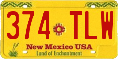 NM license plate 374TLW