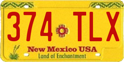 NM license plate 374TLX