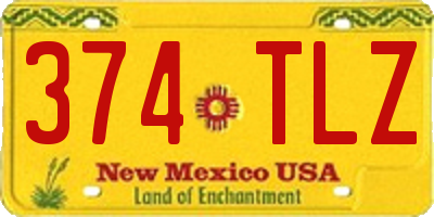 NM license plate 374TLZ