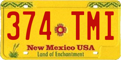 NM license plate 374TMI