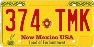 NM license plate 374TMK