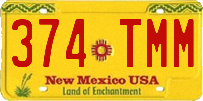 NM license plate 374TMM