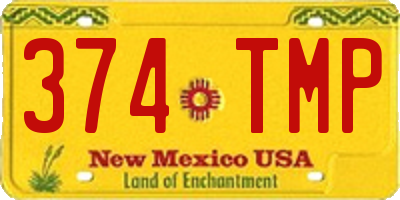 NM license plate 374TMP