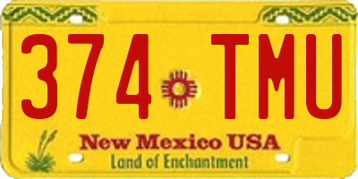 NM license plate 374TMU