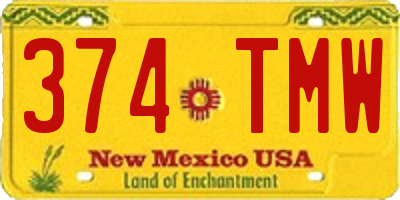 NM license plate 374TMW