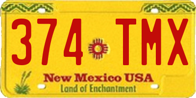 NM license plate 374TMX