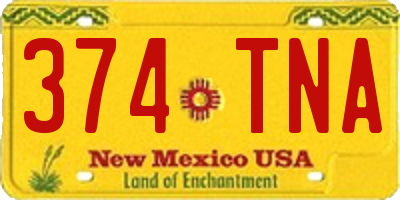 NM license plate 374TNA