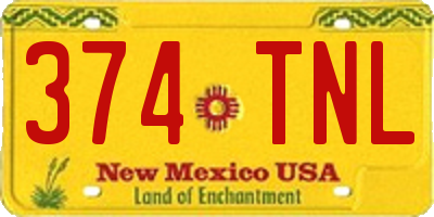 NM license plate 374TNL
