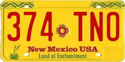 NM license plate 374TNO